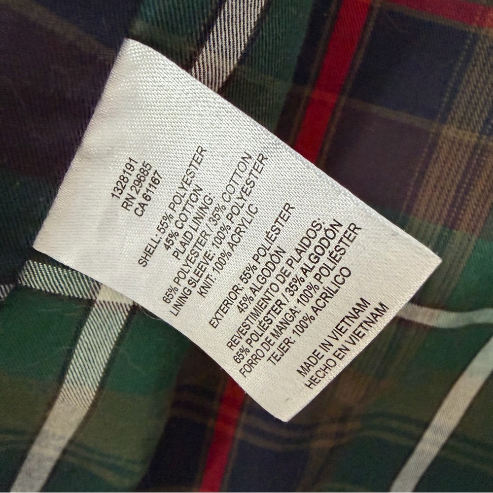 Pendleton Navy Field Jacket Hideaway Hood Plaid Lined Utility Coat XL Heritage G - Picture 3 of 8